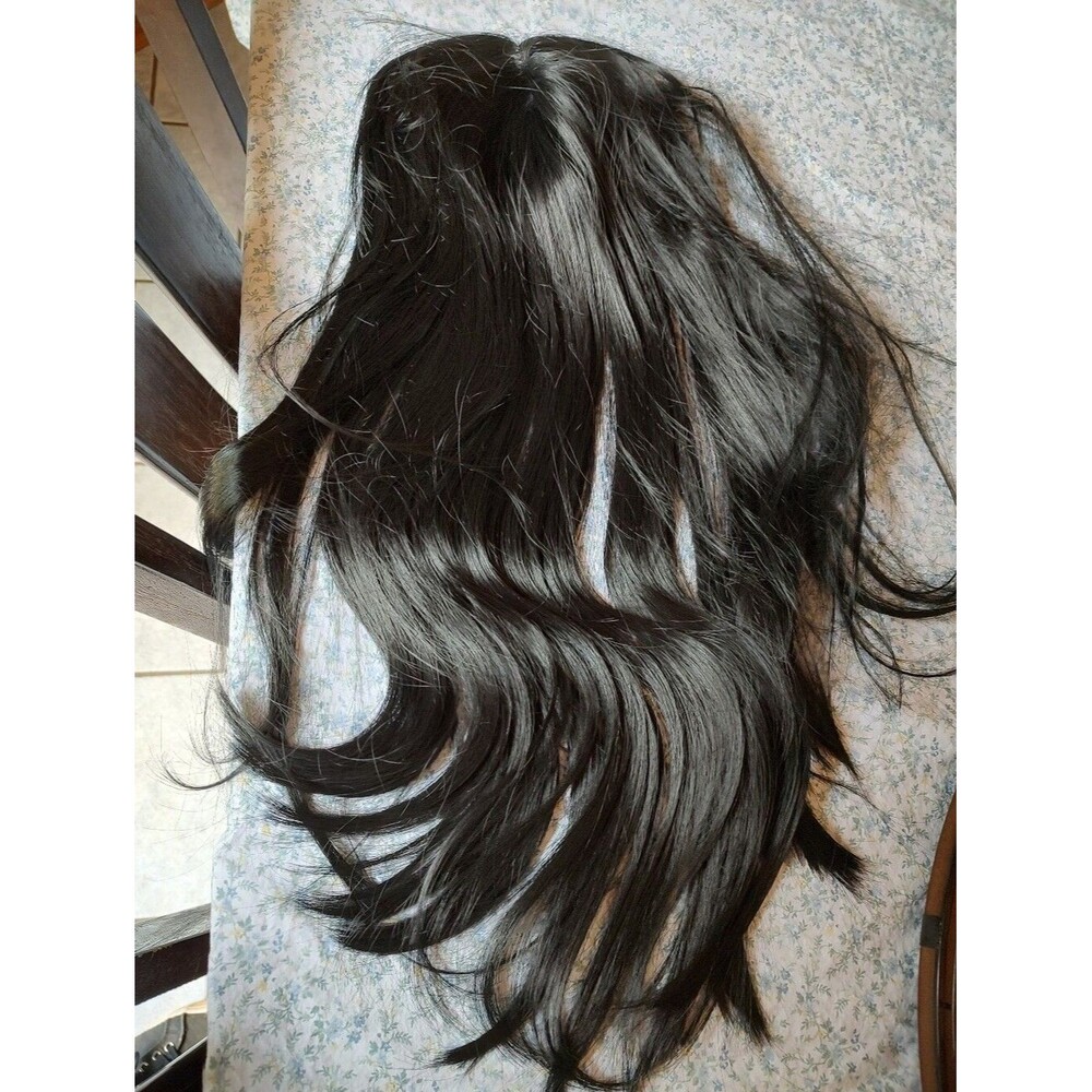 Black Long Straight Hairpiece Wig Brand New